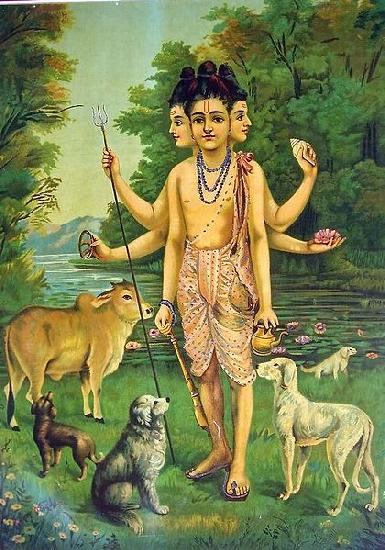 Raja Ravi Varma Dattatreya china oil painting image